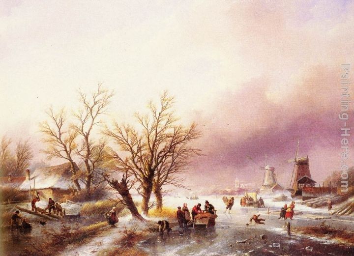 Jan Jacob Coenraad Spohler A Winter Landscape
